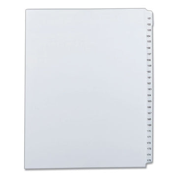 Avery® Preprinted Legal Exhibit Side Tab Index Dividers, Allstate Style, 25-tab, 151 To 175, 11 X 8.5, White, 1 Set freeshipping - TVN Wholesale